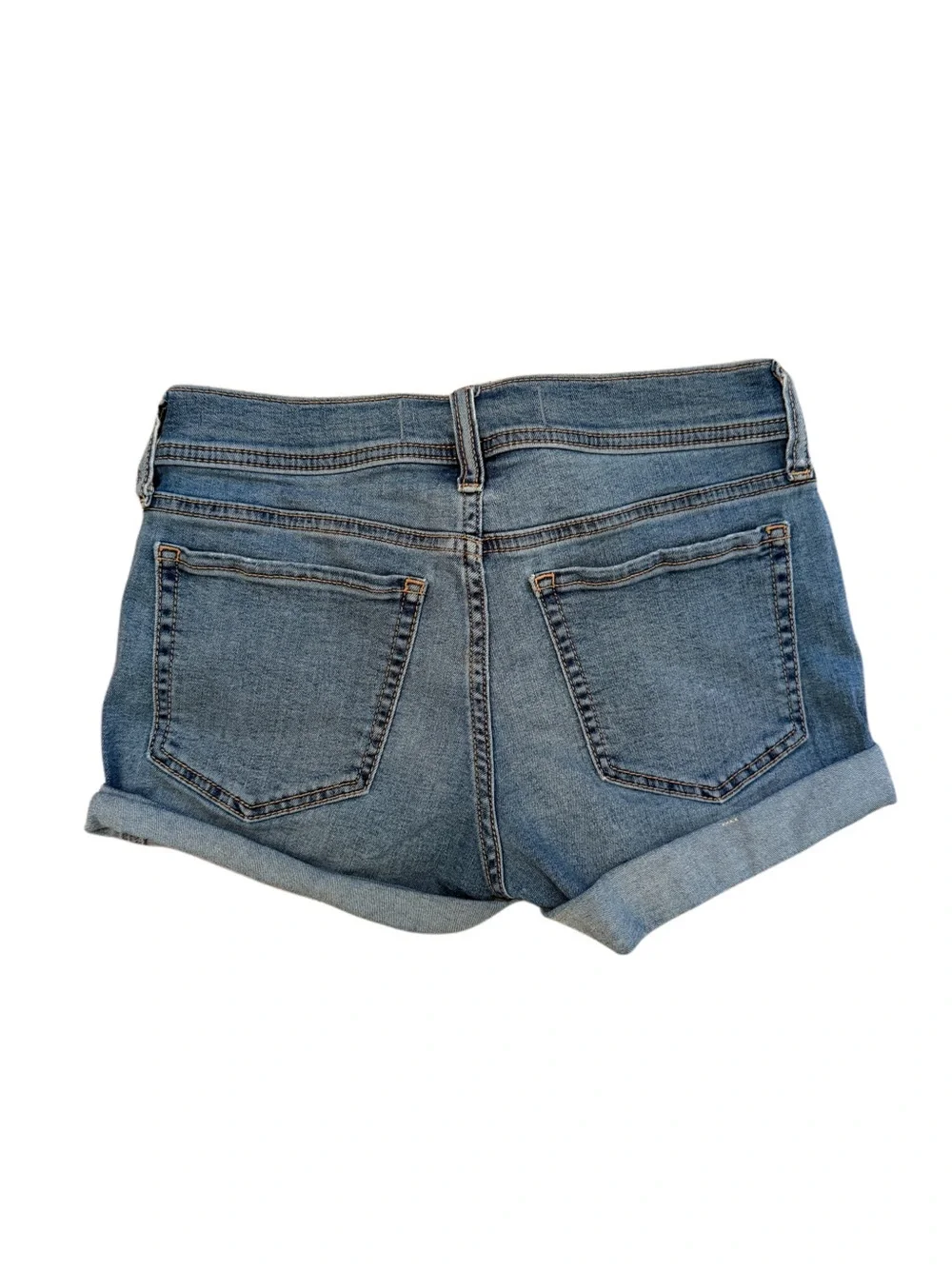 Hollister Light Blue Rolled Hem Denim Shorts